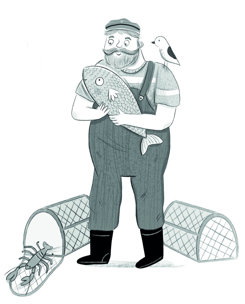 Plum_Agency's tweet photo. It's #NationalFishingDay today- the perfect time to show you all these fab new #fisherman #illustrations from our Plum @louillustrator! Check out her #awesomeartwork on the website now! 💜🎣 https://t.co/3okEHZxCUL