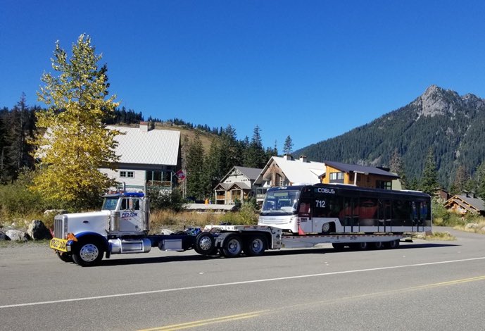 COBUSIndustries's tweet photo. An e.COBUS 3000, borrowed from our esteemed customer Vancouver Airport Authority, on its way from Vancouver to the exhibition grounds of IAEMA, Las Vegas, in September 2018. #ThrowbackThursday https://t.co/Jp6yz1VCpV