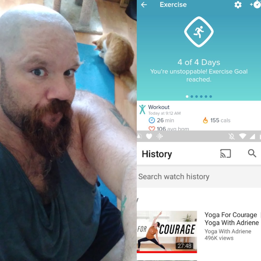 Wook316's tweet photo. #PathToImprovement2020
25 minutes Yoga for Courage...cuz who doesn't need courage these days.
Special appearance by Red
#SweatinButter https://t.co/KszHavDkTc