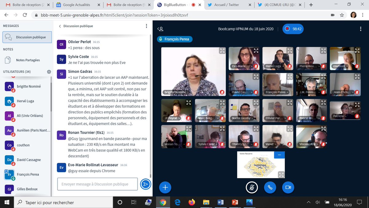 VpNum's tweet photo. #BootCamp8 #VpNum Point sur les actions envisagées à la rentrée 2020: lutte contre la fracture numérique; quelles modalités d'enseignement?  quels accompagnements des usagers? Quel impact des solutions déployées pendant la crise? https://t.co/ObmnV6Kj54