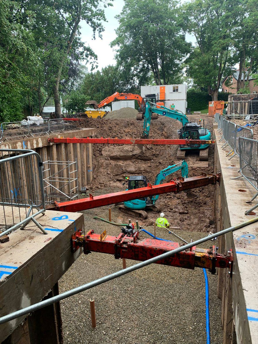 DWM_Civils's tweet photo. Excavation works progressing well in Wilmslow given the current inclement weather. Drainage installed ready for final excavation works of the basement before blinding and handing over to the ICF contractor. #allunderoneroof https://t.co/0D4FXFey40