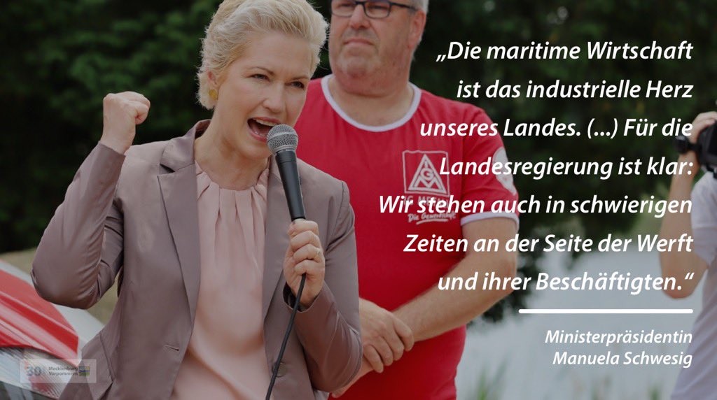Die Werften sind das industrielle Herz unseres Landes. Wir stehen auch in der #Coronakrise an der Seite unserer Werftarbeiter*innen &amp; ihren Familien. Einstimmig hat der #LandtagMV heute den Hilfen für die #MVWerften zugestimmt. Ein starkes Zeichen!