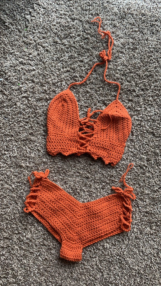 Tie up top & short set. Size Small/Medium. Bottoms are cheeky. $30