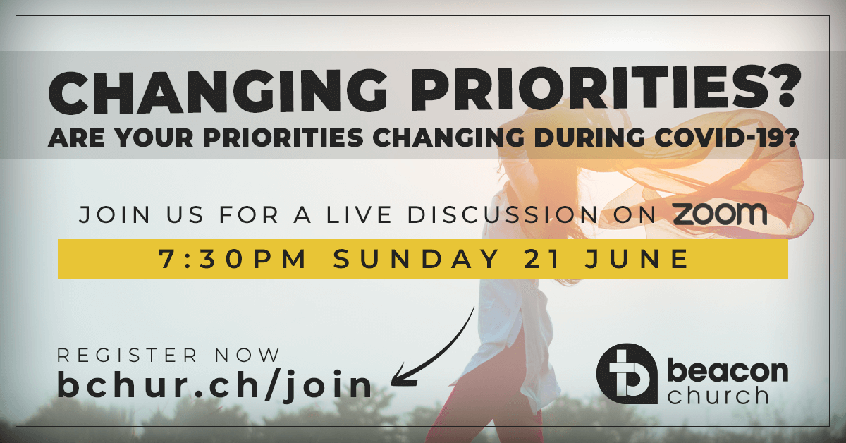 beaconwirral's tweet photo. Are your priorities changing during Covid-19? Join us on Sunday evening for a live discussion via Zoom. Register now to receive the details: https://t.co/29KncQOiO9 https://t.co/vpVTRWBXn6
