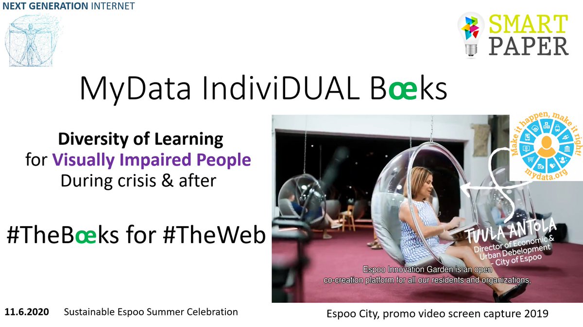 SmartPaperVB's tweet image. It was amazing conf. #TransparencyByDesign, thanks @BothAndEU! I participated in @MyData T-shirt ;-) promoting #IndiviDUALbooks for #LearningAccessibility via #FutureLibrary, among other activities.