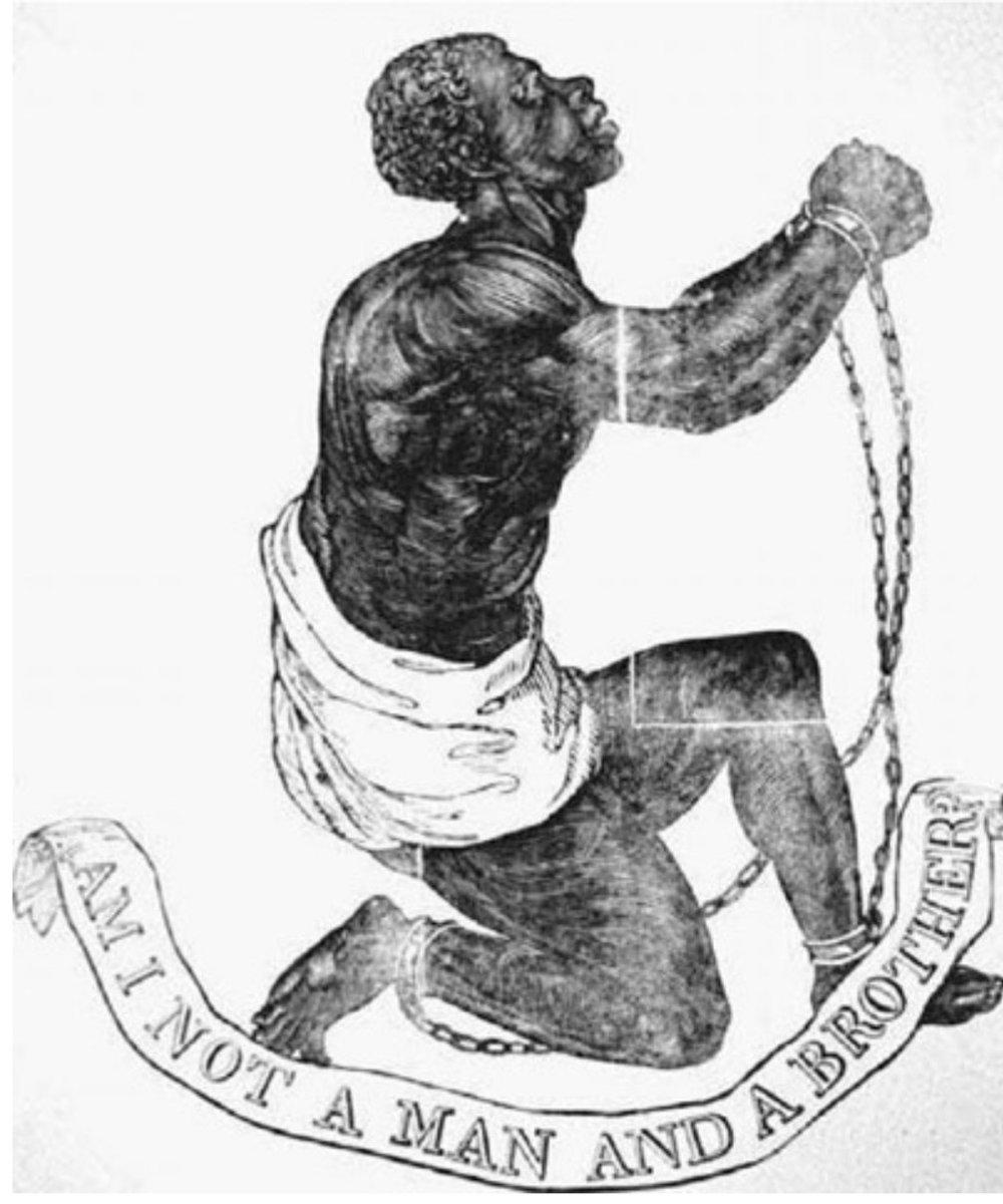 This drawing from the 1780s of an enslaved black man on one knee became an emblem of the British abolitionist movement in the 1800s, just about 200 years before Game of Thrones first aired. #DominicRaab