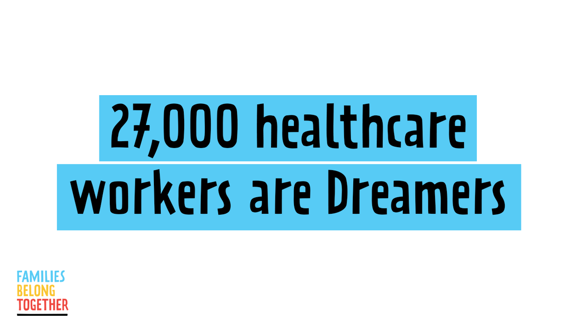 Approx. 27,000 DACA recipients work in the healthcare field and every day DACA recipients continue to contribute to the care our communities need -- from the 142,000 workers growing and stocking our shelves with food to the 15,000 teachers educating our children virtually. 6/