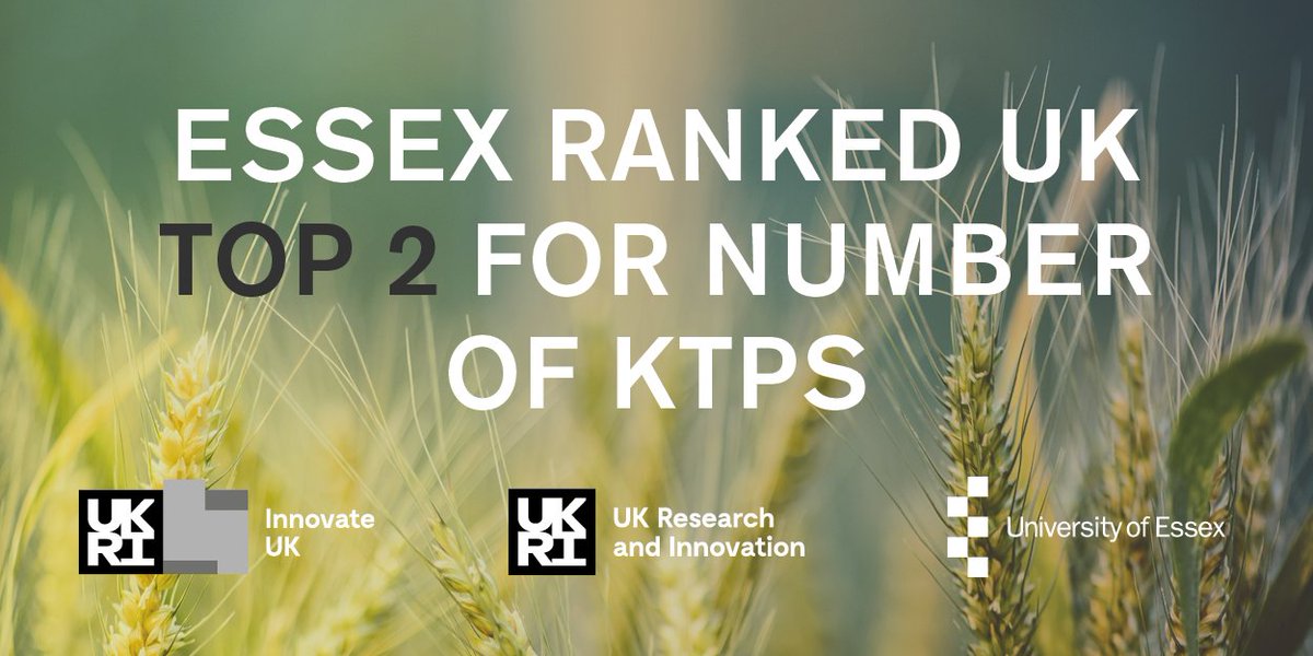 We're excited to announce that, according to the latest 
<a href="/innovateuk/">Innovate UK</a> figures, Essex is now 2nd in the UK for number of Knowledge Transfer Partnerships #KTPEssex 🥳 👏