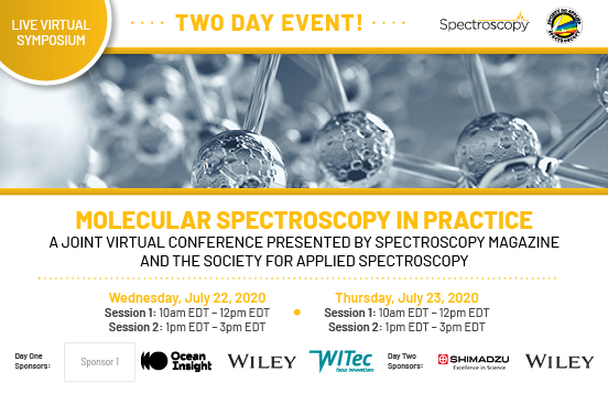 MJHLifeSciences's tweet photo. @SpectroscopyMag and @SocAppSpec will be hosting a two-day virtual conference July 22-23 that will provide highly practical information for molecular spectroscopists and analytical laboratory staff working with molecular spectroscopy techniques. https://t.co/eAJJ4btSDw https://t.co/wtl15wlceF