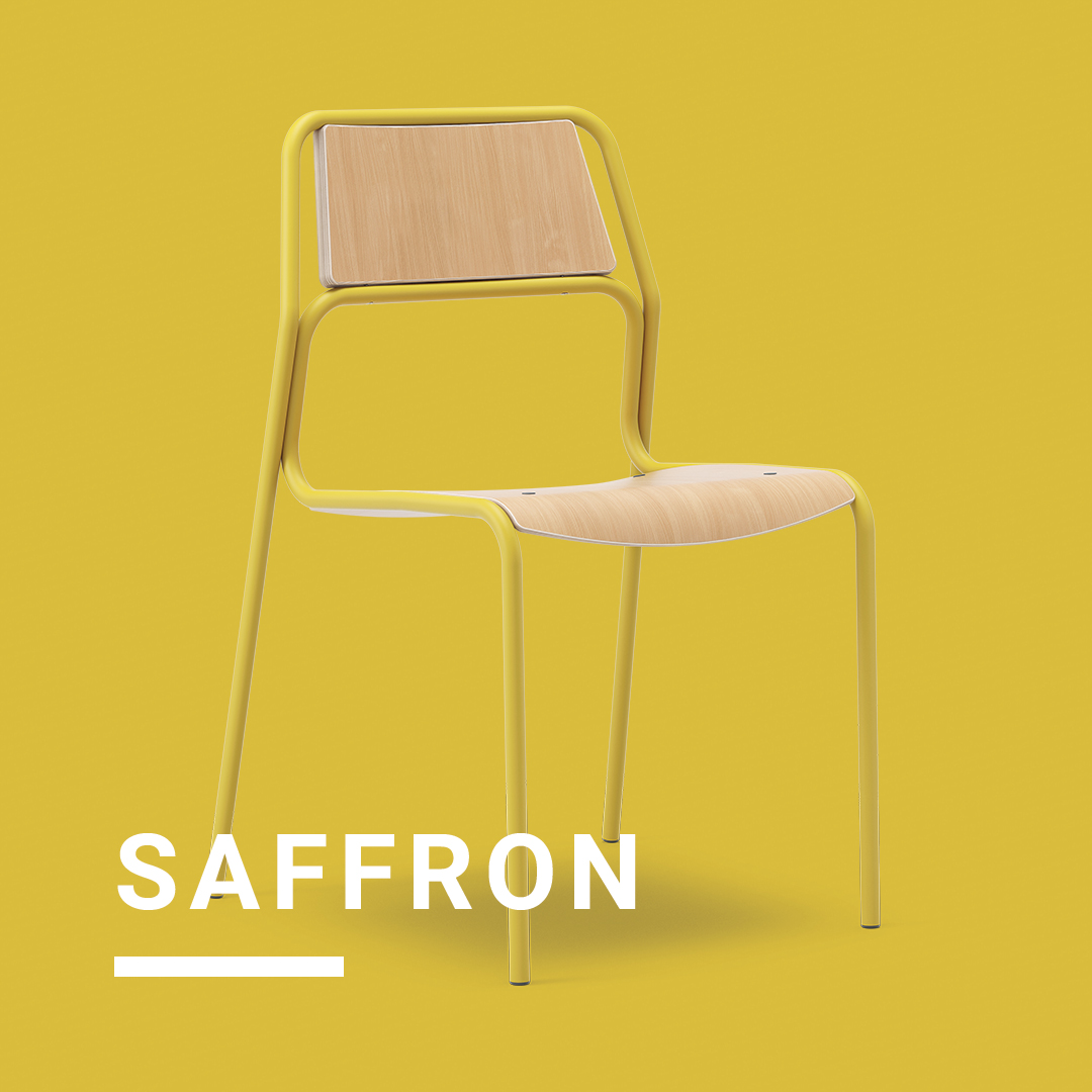 Meet our new SAFFRON colour. One of the new accent colours introduced in our Kinnarps Colour Studio this spring. And available for selected parts of our range. Here on our JIG chair. Learn more here bit.ly/3cNC2lR