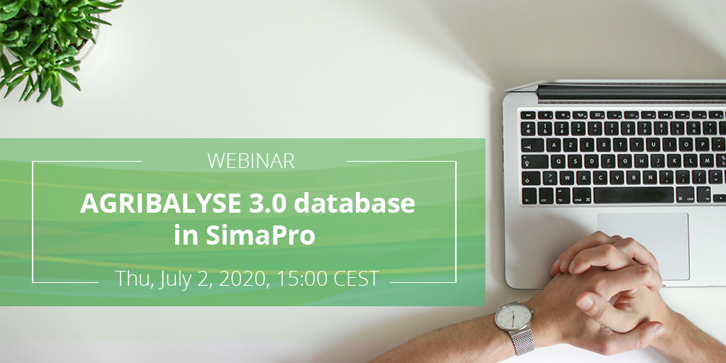 SimaProUpdates's tweet photo. Join our webinar in collaboration with the developers of the #AGRIBALYSE database and learn more about the content and context of the latest version AGRIBALYSE 3.0, that is available for free for #SimaPro users! 

When: THU, July 2, 3pm CEST
Register here: https://t.co/Zj5ZMz38Nj https://t.co/ZfxfAIOTDj