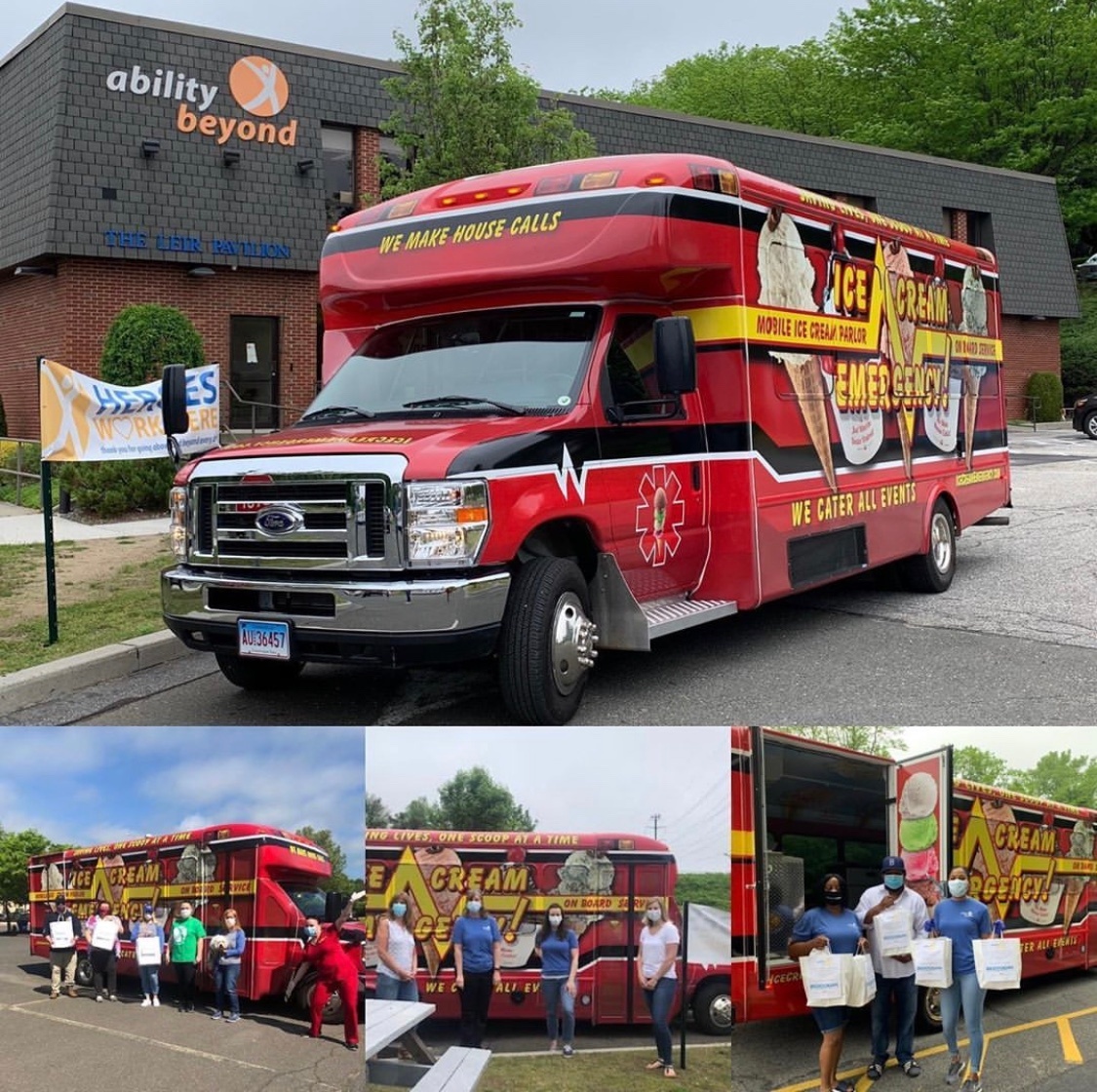 AbilityBeyond's tweet photo. A very special thank you to #BedoukianResearch and #IceCreamEmergency for treating #AbilityBeyond to ice cream not too long ago. Don't let those masks fool you, everyone had smiles on from ear to ear! Who doesn't love a little sweet treat!?
📷 credit: #IceCreamEmergencyCTSW https://t.co/fXvH7j7wfo