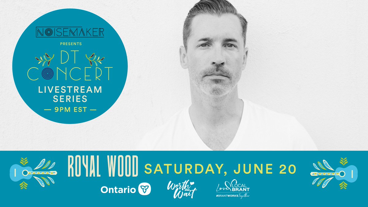 CONCERT ALERT! <a href="/RoyalWood/">Royal Wood</a> will be performing live online from the DT Concert Series' Dominion Telegraph in Paris, Ontario Saturday, June 20 at 9pm EDT!
Tickets are available at dtconcertseries.com/dt-livestream-…

#DTConcertSeries #RoyalWood #LivestreamConcert <a href="/BrantCommunity/">County of Brant</a> @HeartofOntario