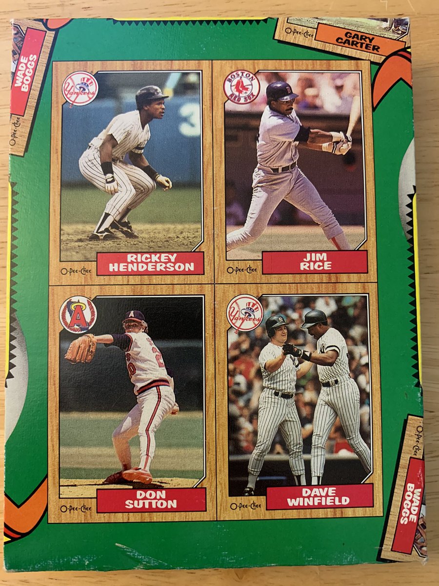 ShaneKatz73's tweet image. A big thank you to @fiftymaybe for these 1987 OPC box bottoms for the Jim Rice PC and Red Sox Oddball Collection. Forgot how much smaller these boxes were compared to the Topps boxes. In addition, there are four cards to these, not two like the Topps.
