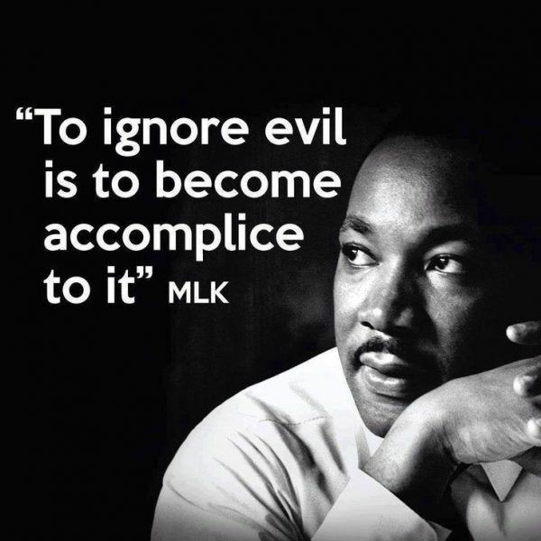 IsaDgetyourID's tweet photo. "To ignore evil is to become acomplicit to it."#quote #MartinLutherKingJr https://t.co/oCSOe3IeAX