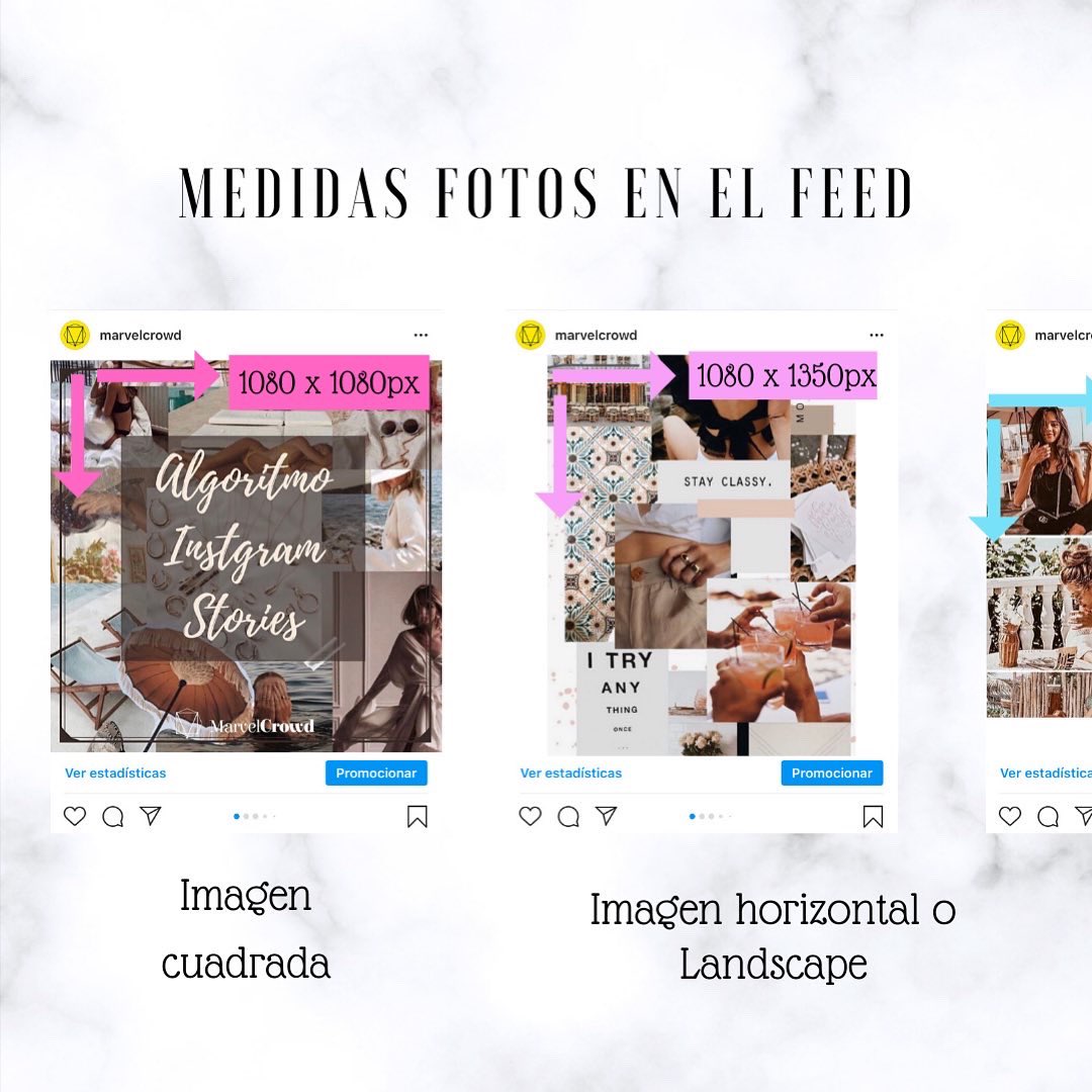 MarvelCrowd's tweet photo. Guías de tamaños para Instagram📱
⁣
¡Evita equivocarte con las medidas! 📏
⁣
¿Te ha pasado alguna vez, que has terminado tu diseño y al intentar publicarlo las medidas no coincidían? 

¡Te damos la solución!📨👇🏻 https://t.co/8Bg8G1RJ77