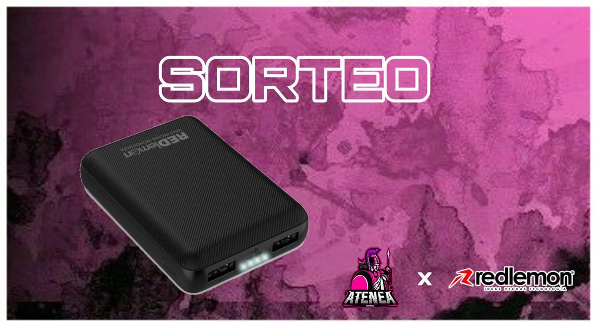 #Sorteooo!! 😮😮😮
Power bank🤩
En compañía nuevamente con <a href="/redlemon_mx/">Redlemon</a>, les traemos un nuevo sorteo para que nunca te quedes sin batería estés donde estés.
Requisitos:
Seguir:
<a href="/redlemon_mx/">Redlemon</a>
<a href="/Ateneaesports/">Atenea Esports</a>
Etiquetar a 2 amigos 💁‍♂️
Dar RT y corazón 💜
Suerte a todos 👀
#GOATENEA 🦉