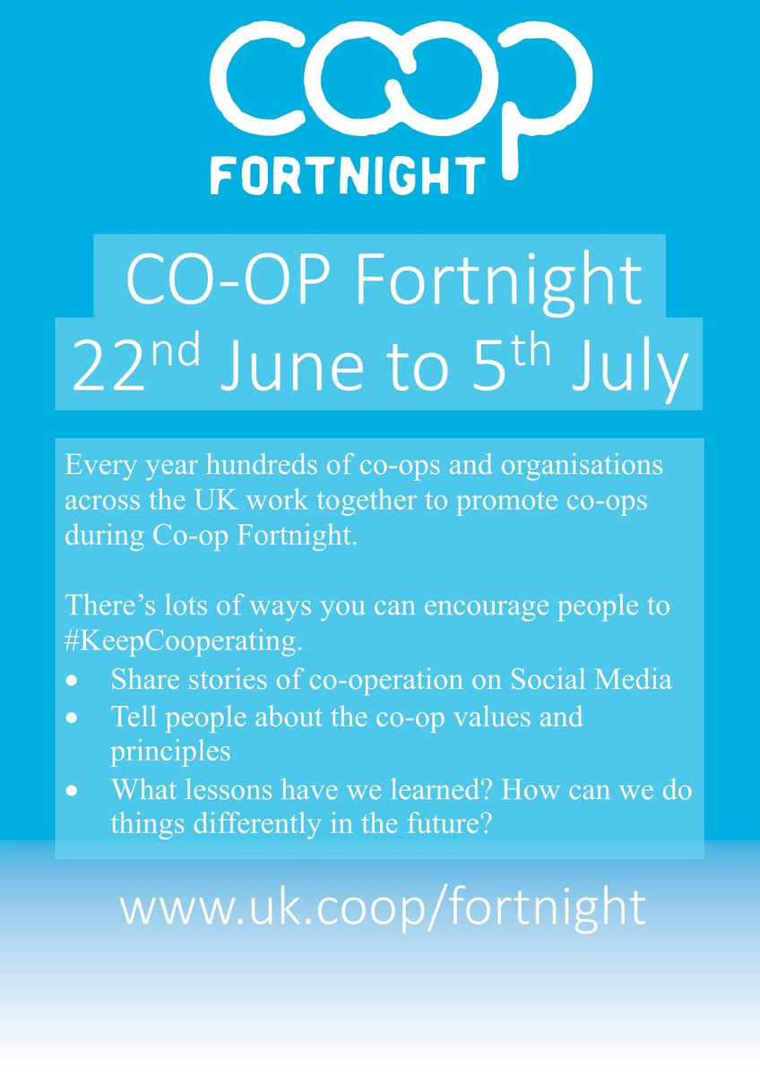 JenGCoop's tweet photo. Co-op fortnight begins next week - help us encourage people to #KeepCooperating #ItsWhatWeDo https://t.co/IewOMSTxvR