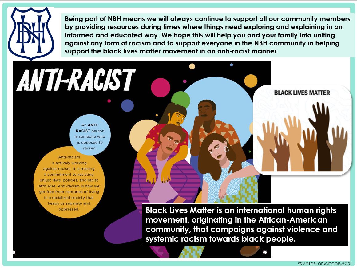 NBHS_Head's tweet photo. Please find what we hope are some useful resources for parents how to talk to your children about these important issues. If you'd like specific support on how to talk to your children about recent events in America, please reach out to the school. https://t.co/XkS0RCnGBZ