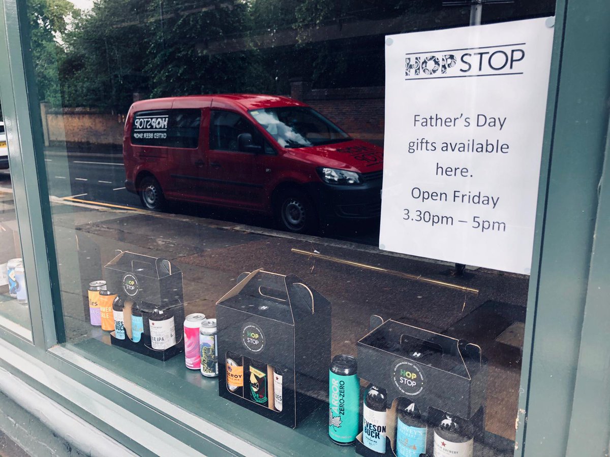 HopStopBeers's tweet photo. #Reigate you can now buy gifts packs and awesome cans & bottles to takeaway. Open tomorrow from 3.30pm to 5pm. Perfect timing for those #FathersDayGifts #beer #hopstop #hopstopbeers #shoplocal #Local https://t.co/SXWz4enqwn