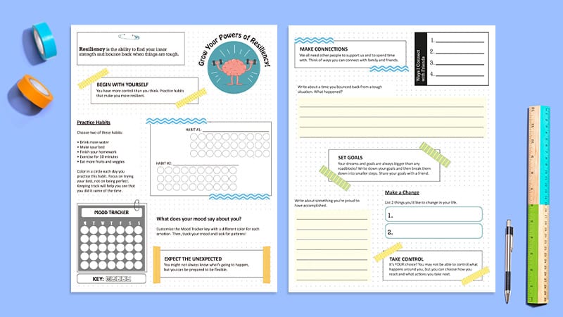 WeAreTeachers's tweet photo. These resiliency bullet journal pages are perfect for teens! ---> https://t.co/Bd63edHebF  #journaling #freedownload #sponsored https://t.co/dJl63ShBUj