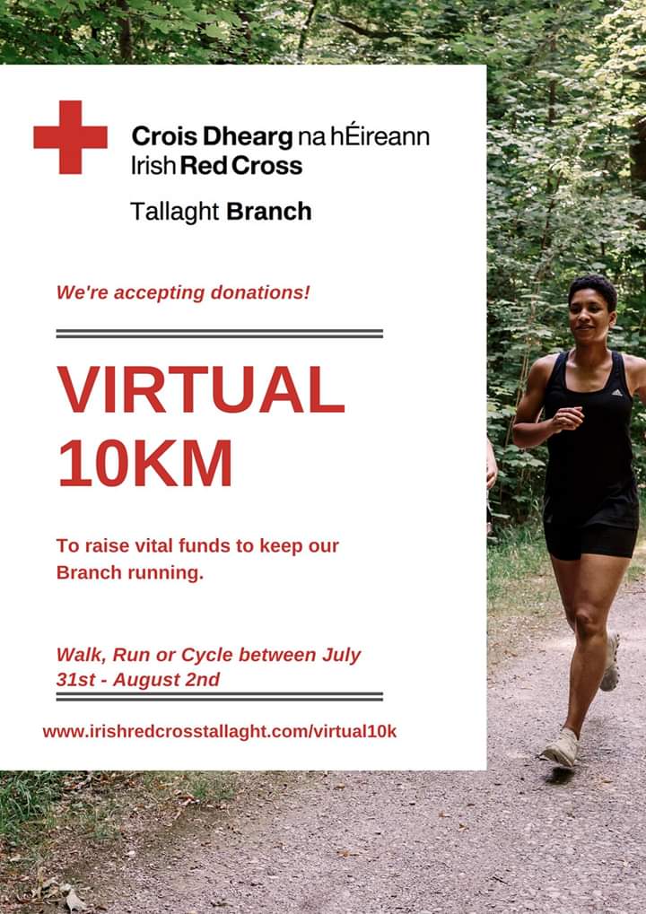 IRC_Tallaght's tweet photo. Between the 31st of July and August 2nd, walk, run, or cycle to help us raise funds for our branch by participating in our Virtual 10k!

To sign up and for more information on our event, please visit - https://t.co/SQuTBRBchW

#irctallaghtbranchvirtual10k https://t.co/9wdH6zrZq9