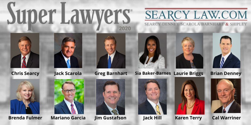 Congratulations to our “Super Lawyers”: Chris Searcy, Jack Scarola, F. Gregory Barnhart, Sia Baker Barnes, Laurie Briggs, Brian Denney, Brenda Fulmer, Mariano Garcia, Jim Gustafson, Jack Hill, Karen Terry &amp; Cal Warriner! <a href="/sia_bakerbarnes/">Sia Baker Barnes</a> <a href="/Vozparajusticia/">Mariano Garcia</a> <a href="/BrendaFulmer/">Brenda Fulmer</a> #lawyers