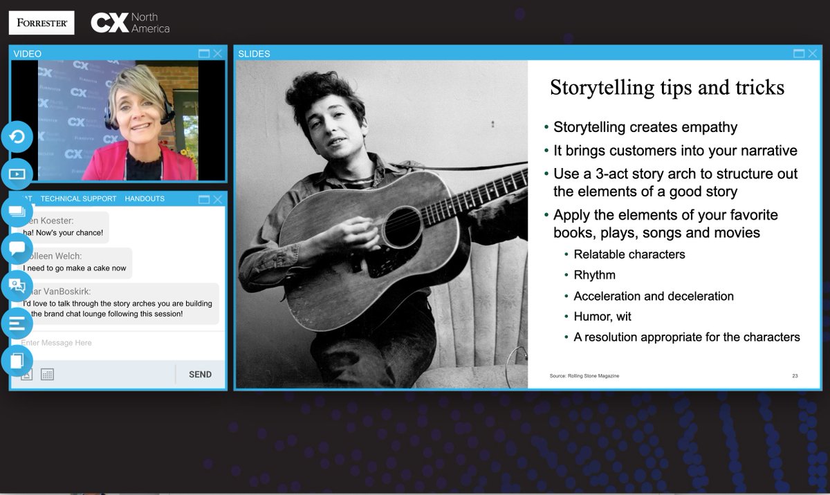 Loved <a href="/SharVanBoskirk/">Shar VanBoskirk</a>'s #ForrCX session on why storytelling is so effective in creating connection between brands and customers. Stories deliver emotional impact, entertain us, and allow us to escape from reality. And facts delivered within a story are 22 percent more memorable.