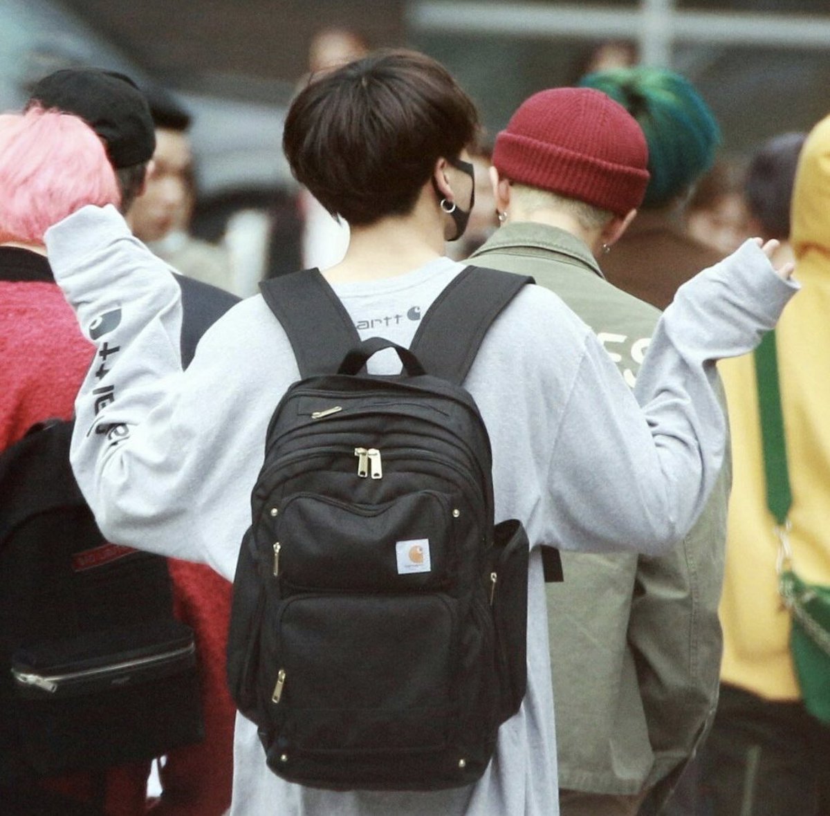 jungkook in oversized clothes ; a soft thread
