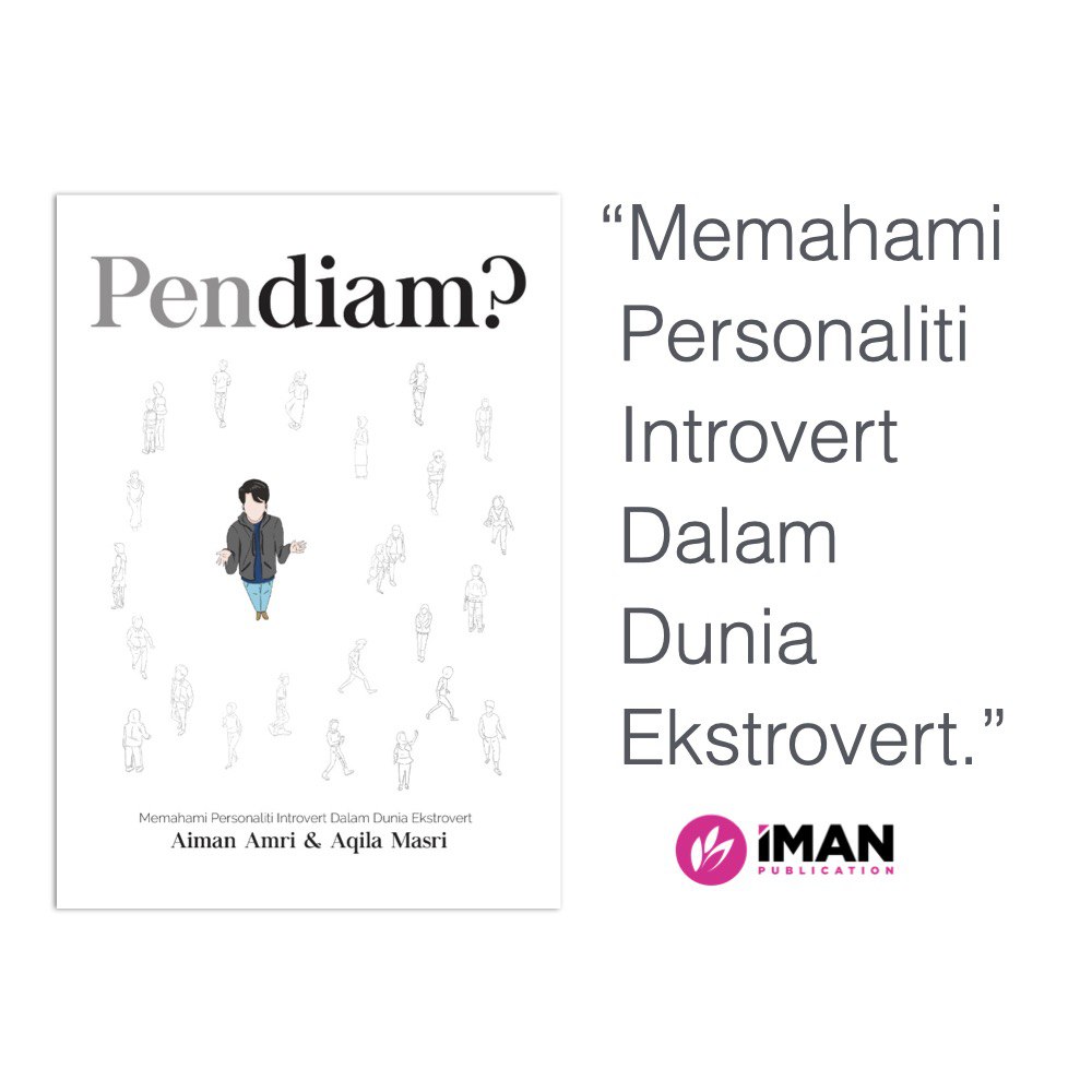 Dah alang-alang kat sini, jom beli buku "Pendiam?", Memahami personaliti introvert dalam dunia ekstrovert Boleh beli melalui link: http://www.aimanpsikologi.com/buku Jom juga sertai webinar saya bersama  @imanmediaplus sabtu ini berkaitan kesihatan mental.Tengok foto 