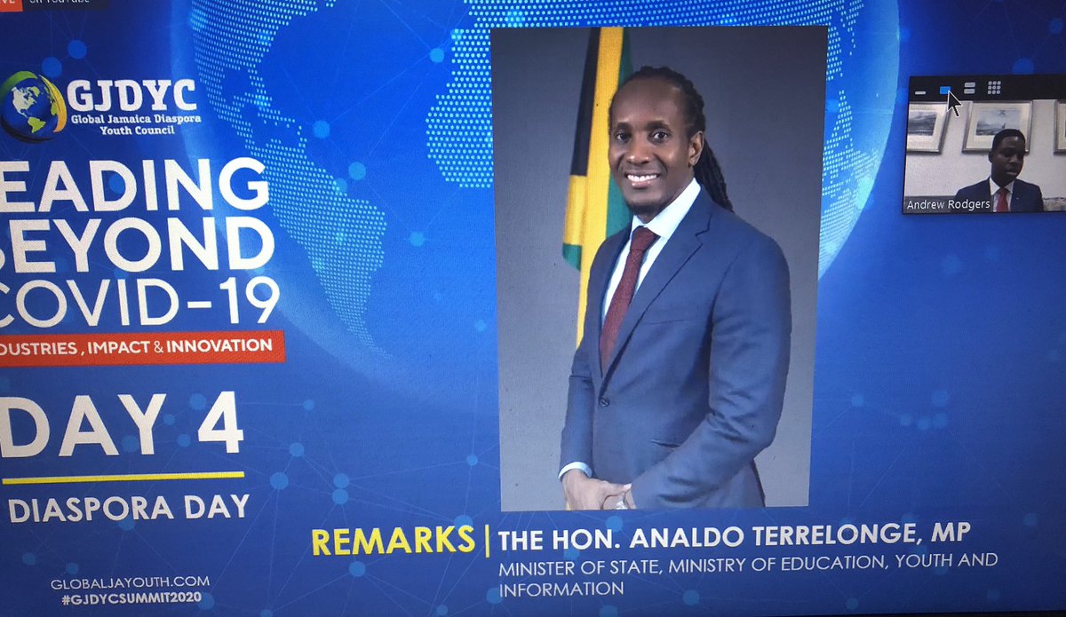 TaneshaWestcarr's tweet image. ‘We don’t just see the youth as the future, we also see them as the present and we welcome input from youth leaders to champion policy initiatives and to be good soldiers’ Min @terrelonge2016 at the @GlobalJAYouth #GJDYCSUMMIT2020