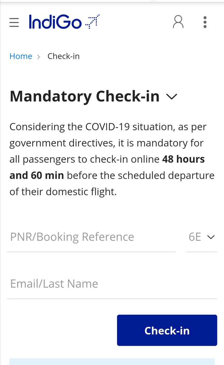iam_Gokulp's tweet photo. @IndiGo6E why there is no seat for Web check-in free of cost during covid time?. Indigo customer representative advised to do counter check-in at airport.. https://t.co/s2EfOYRtbO