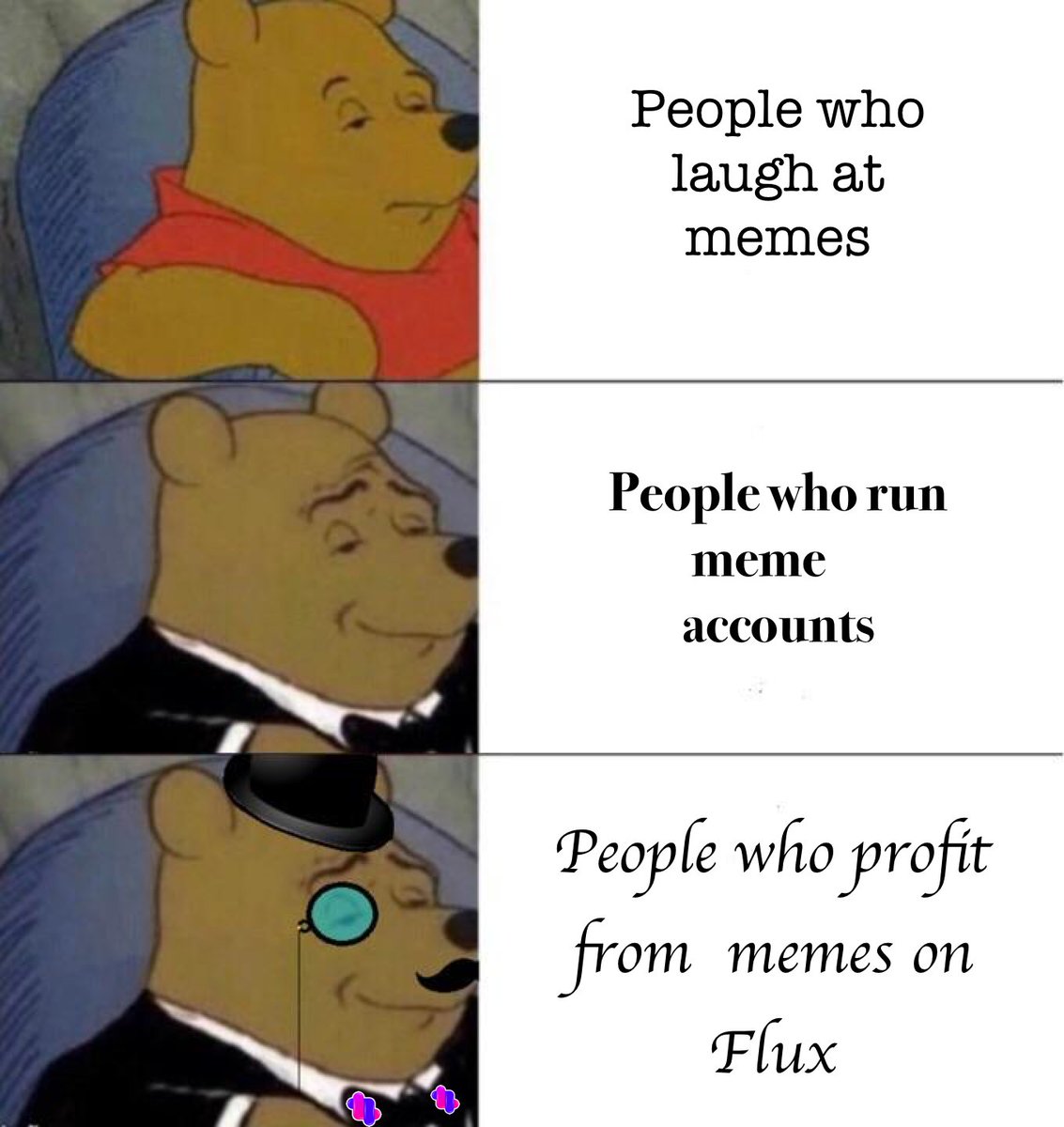 Meme Markets on Flux 

cc: <a href="/jessewldn/">Jesse Walden</a> <a href="/Flynnjamm/">brian flynn</a> <a href="/elonmoist/">@ElonMoist</a> <a href="/GregusJakub/">Hydrated Jakub (🐍,🐍)</a> 
petermitchell.substack.com/p/meme-markets…

On Flux, anyone can create a market on any asset or event, including memes! Yup, that’s right. 🔥