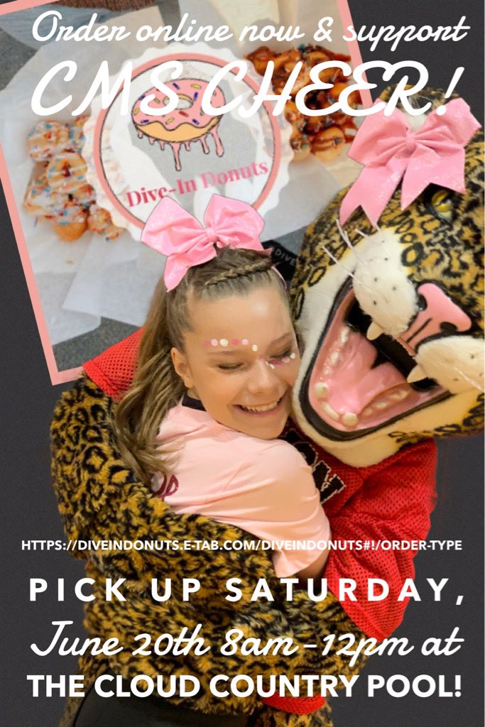 CMSCheer2 (@cmscheer2) on Twitter photo 🍩 Dive In Donuts Fundraiser 🍩 Come out and support CMS Cheer this Saturday and get some tasty treats! <a href="/CanyonMiddle/">Canyon Middle School</a> 🍩 Dive In Donuts Fundraiser 🍩 Come out and support CMS Cheer this Saturday and get some tasty treats! <a href="/CanyonMiddle/">Canyon Middle School</a>