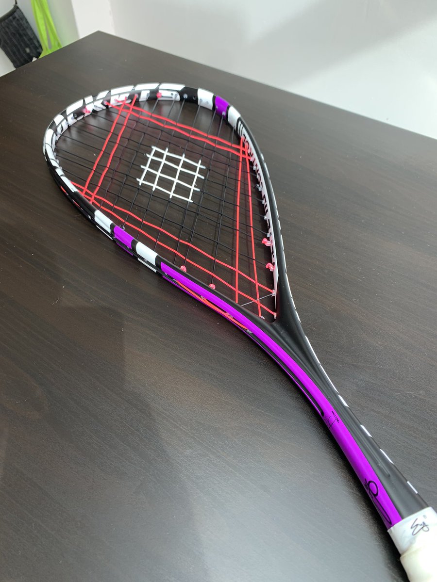 stringdoctor79's tweet photo. Pretty soon, I’ll be able to swap the crazy stringing patterns for doing regular (well, still crazy colours) string jobs. Roll on July. Let’s hope we can get back to the courts at least for some solo work @EyeRackets @EyeRacketsStore 🔥🤞 https://t.co/rmyUXJ5T2K