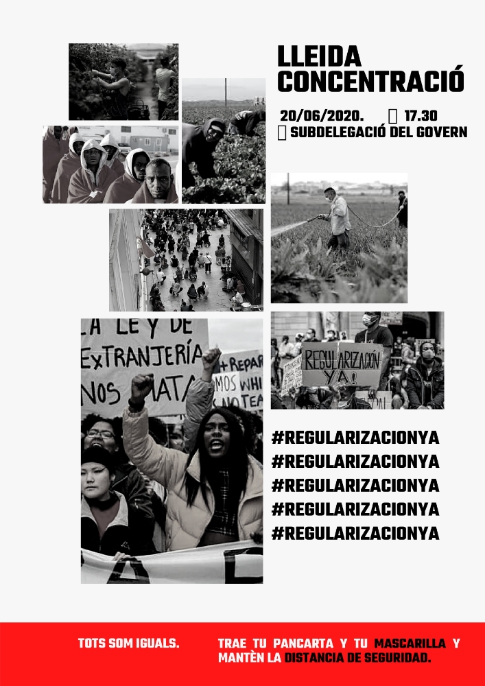 destriem_ponent's tweet image. 📢Dissabte 20 de juny, coincidint amb el dia mundial de les persones migrades i refugiades, sortim al carrer per exigir la #RegularitzacioXTotes , cap més persona sense drets.
🕠17:30h
📍Subdelegació del govern (plaça de la Pau)
#regularizaciónya