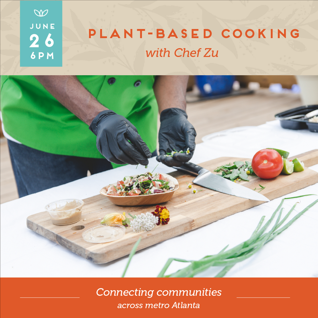 It's that time again! Let's Get Cooking! 👨‍🍳

This time Chef Zu of <a href="/kingsapron/">Kings Apron</a> is coming to Decatur! On Friday, June 26, 2020 at 6pm we'll be hosting another plant-based virtual cooking demo for Decatur residents!

This cooking demo is designed to give community members a