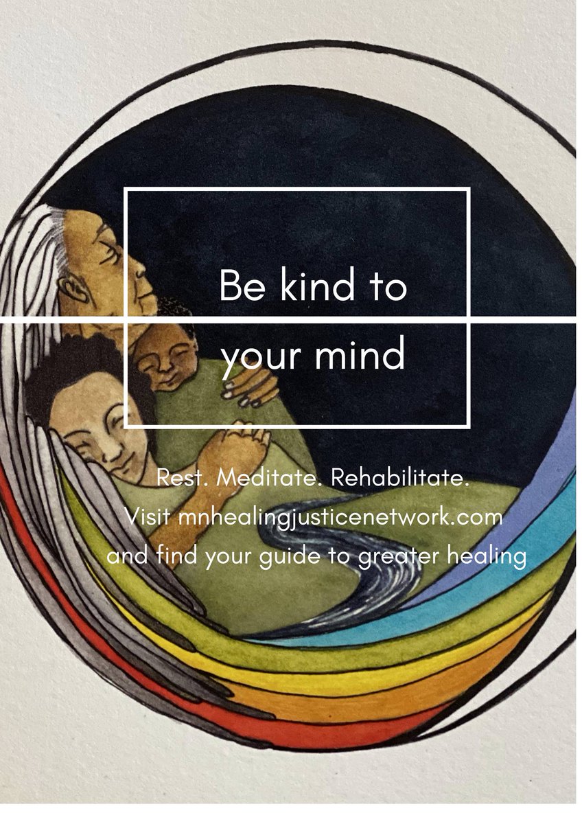 MnHealing's tweet photo. From the MNHJN, don't forget to take care of you! 

https://t.co/YpYmrIRJXM

#mnhealers
#mnhealingjusticenetwork 
#wellnesssupport
#communityhealth 
#mentalhealth https://t.co/B9tz6uaAn4