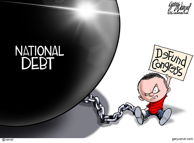 varvel's tweet photo. The national debt is over $26 trillion. Defund Congress. https://t.co/eFAtQrzsUx