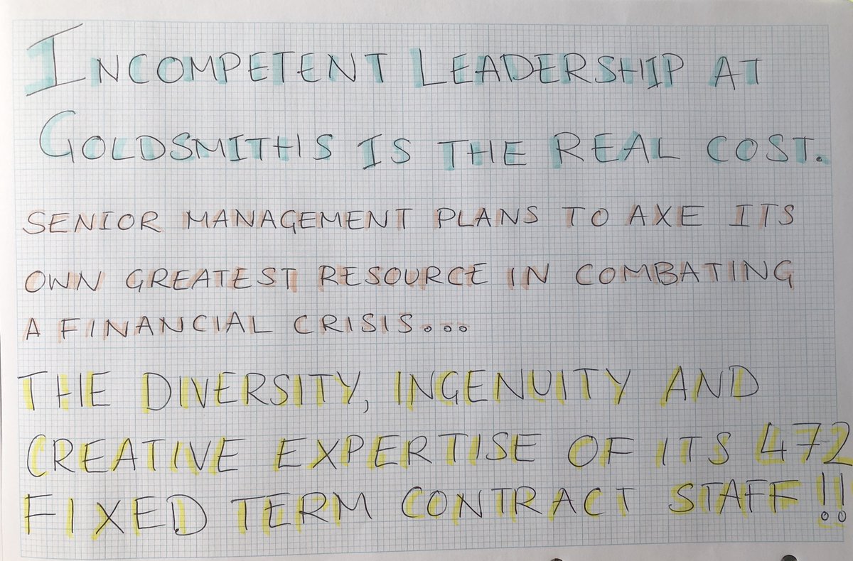 kat_rankovic's tweet photo. I am 1 of 472 casualised staff members affected by the @GoldsmithsUoL hiring freeze, under @FCorner.
We are part of the solution to the crisis - not a resource Goldsmiths can afford to lose. #saveourjobs #wearegoldsmiths #sackmanagement @CleanersFor https://t.co/NwX7mCFOhc