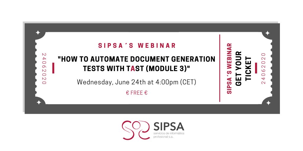 SIPSA_IT's tweet photo. To join us for our webinar on June 24th, just click here to get your free ticket:

👉https://t.co/Uqdtvb6wBG

#webinar #FreeWebinar #testing #testautomation #TAST #excelfile #pdf #txt #automatedocumentgeneration https://t.co/gtYAKBIvSz