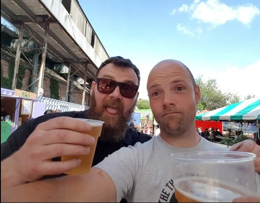 Time flies. So it's another  #AFriendaDay. First met  @Beardosaurus81 at Runaway brewery 5/6 years ago when he was working at Manc Airport which feels eons ago.Had a nice chat recently outside the Crown & Kettle - always loved his deadpan humour & sharing a laugh over a pint 