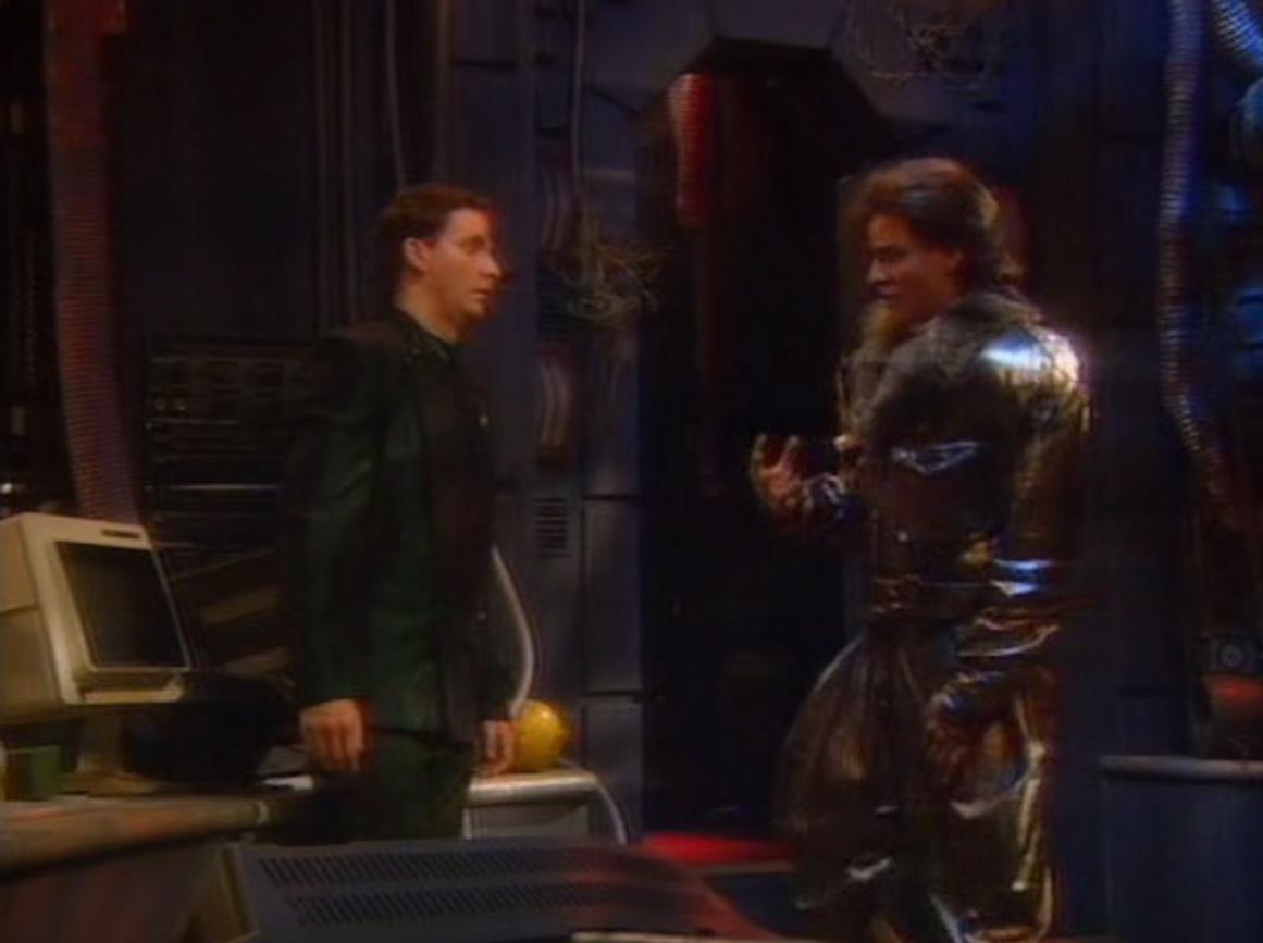 jas_kerry2's tweet photo. Red Dwarf: Dimension Jump. Ace Rimmer meets the Red Dwarf crew, how will he get on with his parallel self? #reddwarf4 #dimensionjump #acerimmer #arnoldjrimmer #lister #cat #kryten @sassy1327 @JeannetteZiggy @CBarrieFans https://t.co/DydsIsGKju