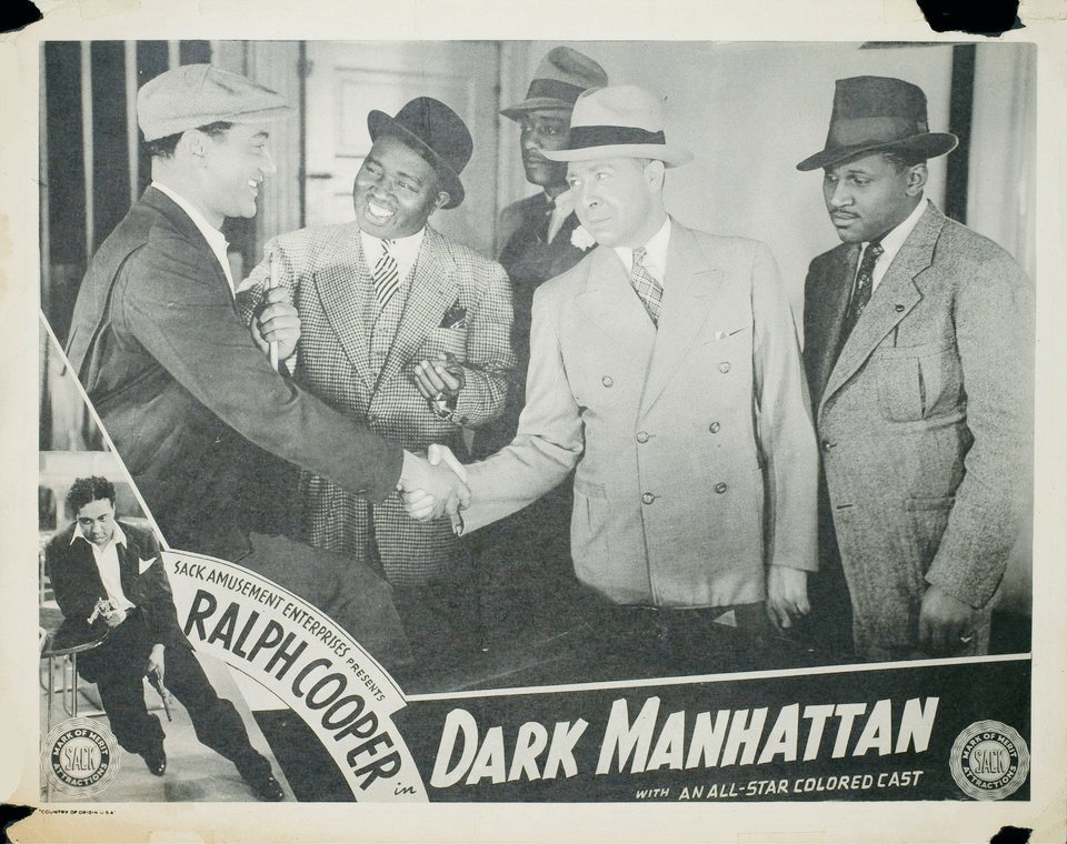 Credited as Hollywood's 1st All-Black gangster film aimed @ Black audiences (not to exclude  #OscarMicheaux's HARLEM AFTER MIDNIGHT (1934) + in a modern setting, DARK MANHATTAN (1937), starring  #RalphCooper, who also played multi role as (uncredited) Dir | Producer | Screenwriter.