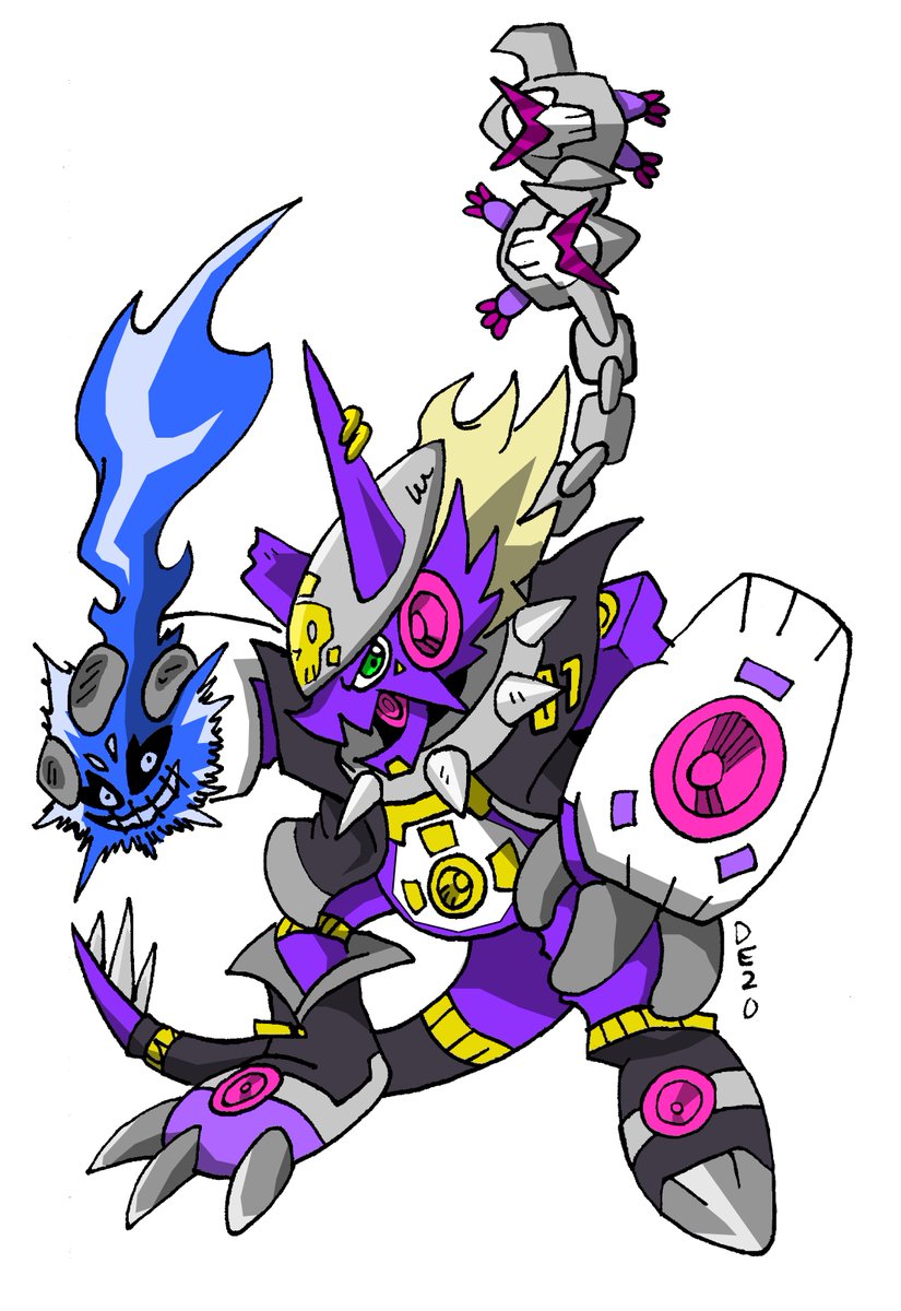 BlueIkeTweets's tweet photo. Commish of a Shoutmon variant called Screamon. I pictured him as a hard core, metal punk, Virus Type. #digimonxroswars #digimonfusion #Digimon #shoutmon #screamon #commission #conceptart #sketch https://t.co/QNvN2cFBIG
