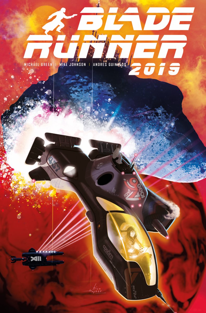 ComicsTitan's tweet photo. Check out the fantastic covers for Blade Runner 2019 #10 by @rianhughes, Syd Mead and @andresguinaldo ! Written by @andmichaelgreen  &amp; @mikecomix  with art by Andres Guinaldo. In stores September 23. Pre-order
from your comic shop from July. 

@AlconEnt #bladerunnercomics https://t.co/LMAjOdgBKK