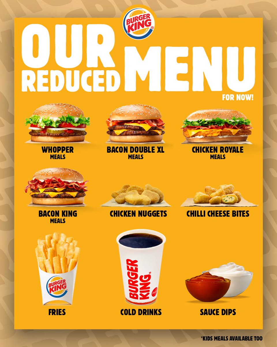 burger king menu