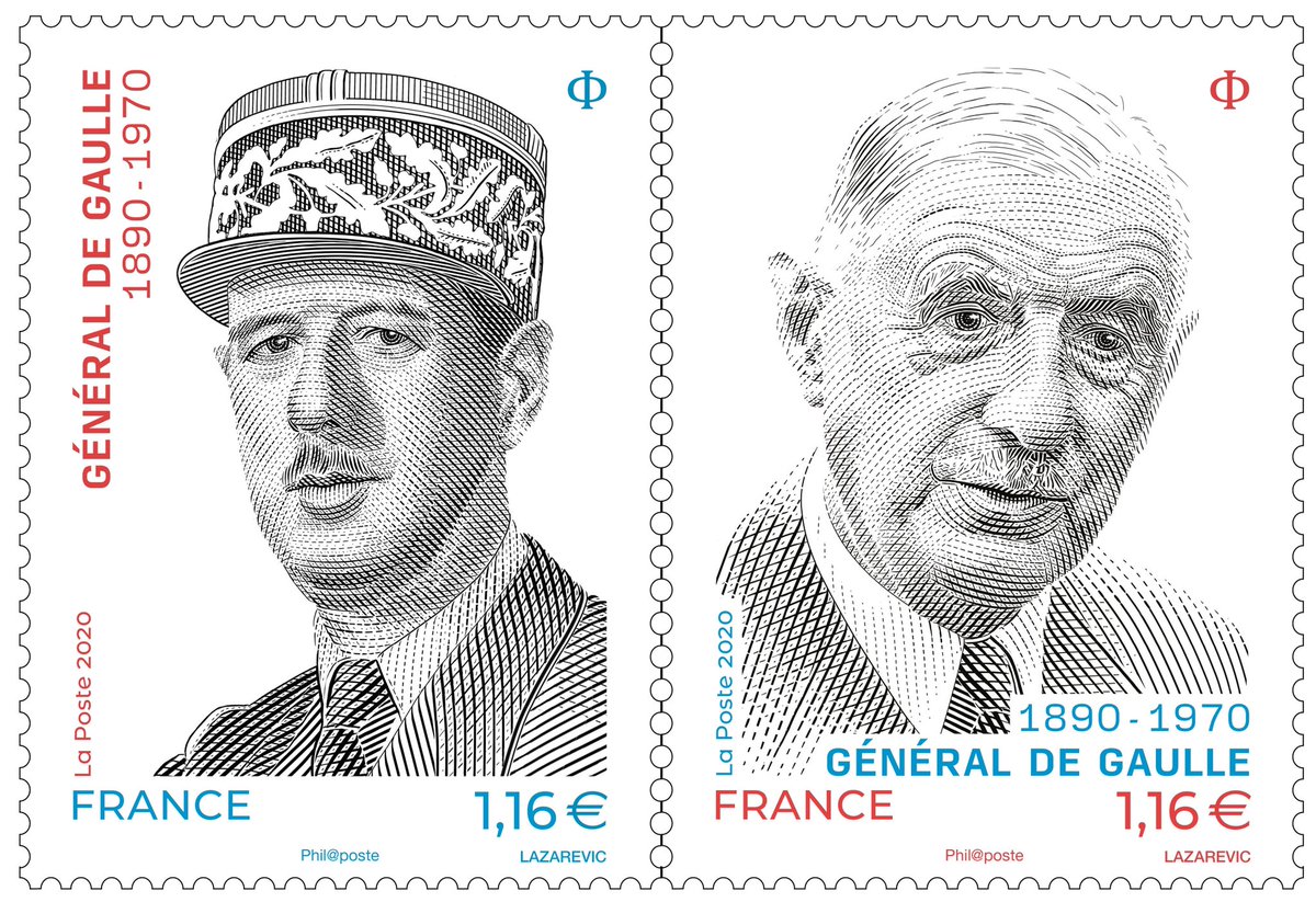 Gilles_Livchitz's tweet image. En ce #18juin, j'ai le plaisir de vous présenter en avant-première la maquette du diptyque de timbres en hommage au Général #deGaulle qui sera émis au prochain Salon philatélique d’automne.
@Fondation_CdG
#18juin1940
#LaPoste