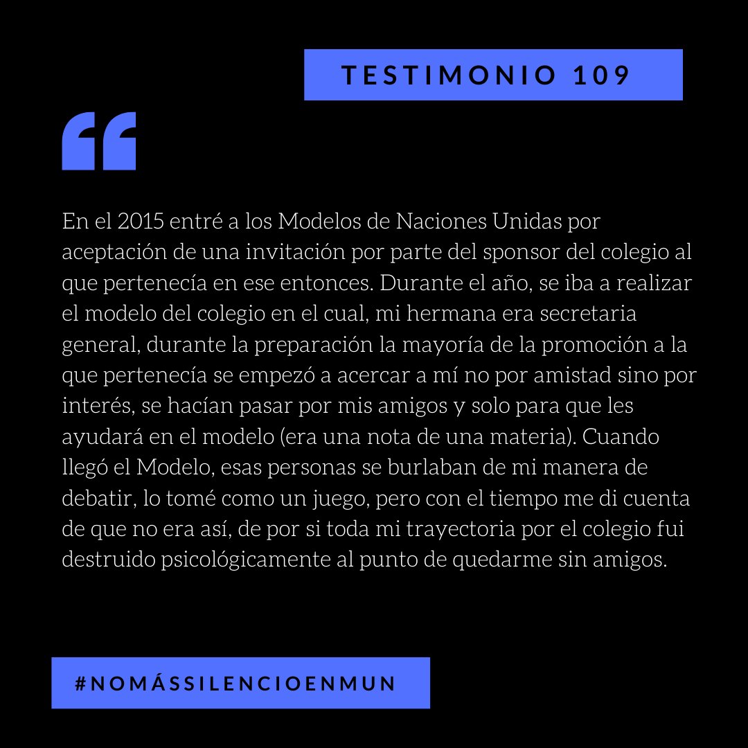 Mybiasforsure's tweet image. Testimonio #109 

#NoMásSilencioEnMUN