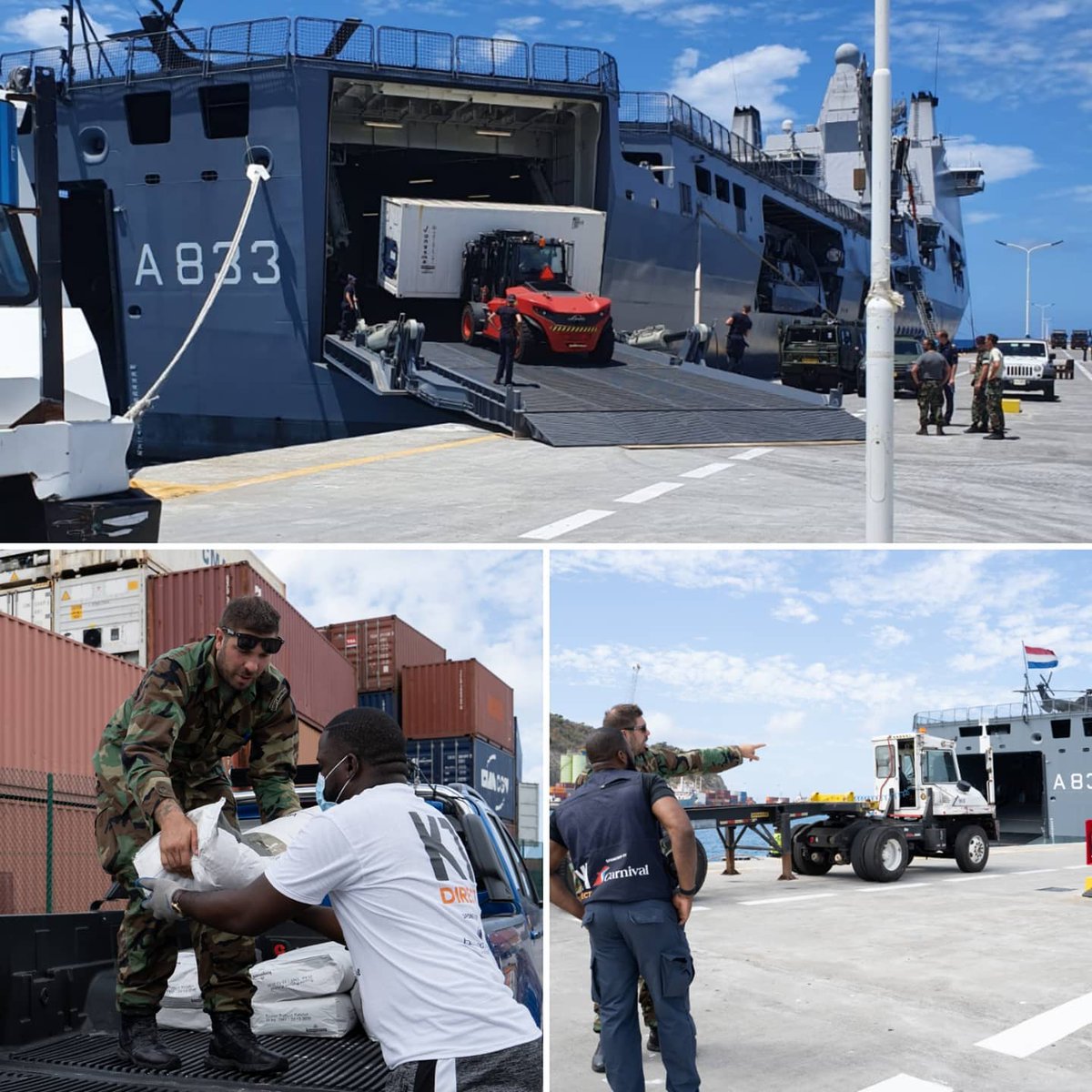 kon_marine's tweet photo. Wat doe je als je heel veel goede voeding over hebt en niet meer nodig hebt in Nederland?
Juist, dan doneer je dit aan mensen die dit hard nodig hebben! https://t.co/JJ5CCX3Kc5. Karel Doorman heeft daarom voeding gedoneerd aan diverse goede doelen op Sint Maarten.
#caribsupport https://t.co/FlZpD57oZC
